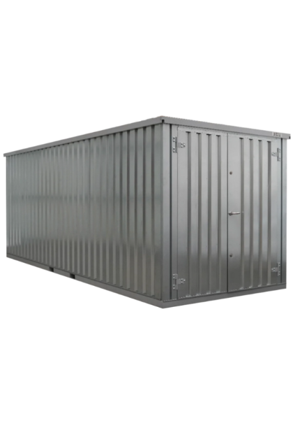 Conteneur de stockage 6x2 mètres avec double porte petit côté